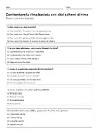 anteprima - Quiz - Quiz: Confrontare la rima baciata con altri schemi di rima - Pagina 1