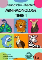 Vorschau - Aufgabenkarten - Grundschul-Theater! - Mini-Monologe TIERE 1 - Deckblatt