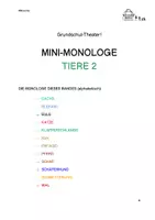 Vorschau - Aufgabenkarten - Grundschul-Theater! - Mini-Monologe TIERE 2 - Seite 3