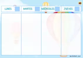 Vista previa - Hojas de trabajo - Organizador semanal - página 3