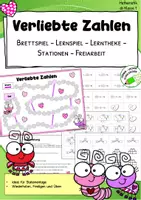 Vorschau - Stationenlernen - Verliebte Zahlen – Brettspiel zu den Zehnerfreunden im Zahlenraum 10 - Deckblatt