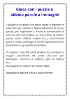 anteprima - Esercizi - Gioca con i puzzle e abbina parole a immagini Classe prima (1) - Pagina 1
