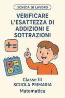 anteprima - Schede informative - Verificare l'esattezza di addizioni e sottrazioni - Pagina di copertina