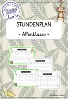 Vorschau - Anderer Materialtyp - Affenklasse - Stundenplan - Deckblatt