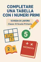 anteprima - Schede informative - Completare una tabella con i numeri primi - Pagina di copertina