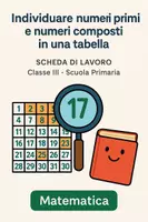 anteprima - Schede informative - Individuare numeri primi e numeri composti - Pagina di copertina