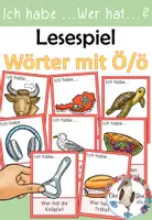 Vorschau - Spiele - Lesespiel - Wörter mit Ö/ö - Ich habe ... Wer hat ..? in zwei Versionen - Deckblatt