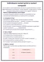 anteprima - Schede informative - Individuare numeri primi e numeri composti - Pagina 1