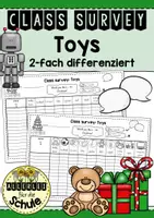 Vorschau - Arbeitsblätter - Toys - Class Survey Englisch Grundschule (Klasse 3–4) – Interview & Speaking Activity für Wortschatztraining Spielzeug | Arbeitsblätter - Deckblatt