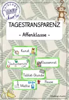 Vorschau - Bildkarten - Affenklasse - Tagestransparenz - Deckblatt
