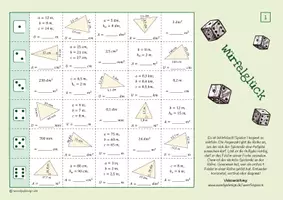 Vorschau - Spiele - Umfang und Flächeninhalt von DREIECKEN - Spiel - Seite 1