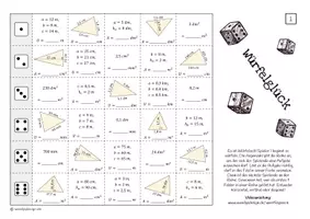 Vorschau - Spiele - Umfang und Flächeninhalt von DREIECKEN - Spiel - Seite 2