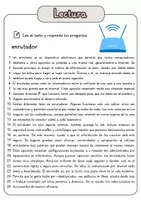 Vista previa - Hojas de trabajo - Comprensión lectora – enrutador + soluciones - página 1