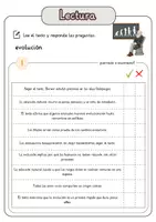 Vista previa - Hojas de trabajo - Comprensión lectora – evolución + soluciones - página 2