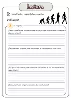 Vista previa - Hojas de trabajo - Comprensión lectora – evolución + soluciones - página 3