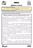 Vista previa - Hojas de trabajo - ESSAI – DIPLÔMES ET RÉUSSITE (Conjugaison) - página 1
