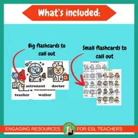 Vista previa - Juegos / Gamificación - Job Bingo Riddle | ESL Vocabulary Practice K-2 | Printable Color & B/W - página 3