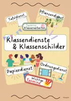 Vorschau - Poster - Klassendienste und Klassenraumschilder - Deckblatt
