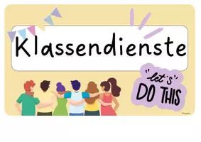 Vorschau - Poster - Klassendienste und Klassenraumschilder - Seite 1