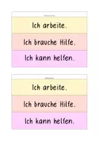 Vorschau - Bildkarten - Hilfeschilder für Schülertische in neuen Farben - Seite 1