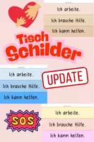 Vorschau - Bildkarten - Hilfeschilder für Schülertische in neuen Farben - Deckblatt