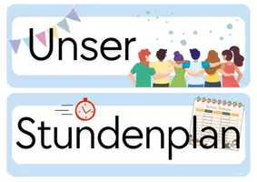 Vorschau - Poster - Stundenplan: Visualisierung im Klassenraum - Seite 1