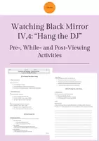 Vorschau - Arbeitsblätter - Watching "Black Mirror" episode Hang the DJ (viewing comprehension tasks) - Deckblatt