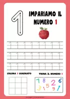 anteprima - Esercizi - Schede di pregrafismo dei numeri da 1 a 10 - Pagina di copertina
