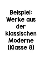Vorschau - Arbeitsblätter - Kunst Sekundarstufe I - Werke aus der klassischen Moderne - Seite 1