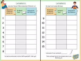 Vorschau - Arbeitsblätter - Motivierender Lesepass zur täglichen Übung! - Seite 1