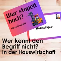 Vorschau - Spiele - In der Hauswirtschaft Wer stapelt hoch? Fachbegriffe Deutsch - Deckblatt