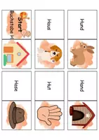 Vorschau - Spiele - Domino Buchstabe H - Bastelvorlage - DaZ/DaF, Deutsch (Wortschatz) - Seite 2