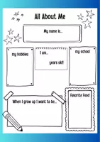 Vorschau - Arbeitsblätter - All about me - Selbstbeschreibungs-Handout Englisch - Deckblatt