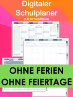Vorschau - Lehrpläne/Lehrermaterial - Digitaler Schulplaner 2025/2026 für Lehrer:innen – OHNE Ferien & Feiertage – GoodNotes geeignet - Deckblatt