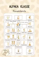 Vorschau - Bildkarten - Alpakaklasse - Klassendienste - Deckblatt
