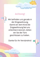 Vorschau - Poster - Bitte nicht stören! - Eingewöhnung - Deckblatt