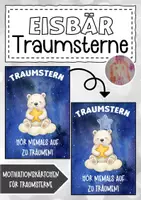 Vorschau - Anderer Materialtyp - Eisbärenklasse Motivationskärtchen mit Traumstern - Deckblatt