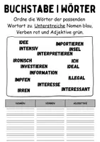 Vorschau - Lehrpläne/Lehrermaterial - Wortarten Buchstabe I - DaZ/DaF, Deutsch (Nomen, Verben, Adjektive) - Seite 2