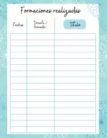 Vista previa - Para docentes: organización, planificación y formación - Plantilla Formaciones realizadas - Portada