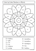 Vorschau - Arbeitsblätter - Englisch Zahlen bis 10 – Numbers in Words Mandalas | Lies & male aus - Seite 2