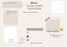 Vorschau - Arbeitsblätter - Mein Schuljahr 2025/2026 - Visionboard Schulstart - Deckblatt