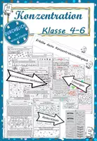 Vorschau - Arbeitsblätter - Konzentration erhöhen in Klasse 4-6 - Deckblatt