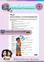 Aperçu - Feuilles d'exercices - GERUNDS AND INFINITIVES – 30 B2 Key Word Transformations - Page de couverture