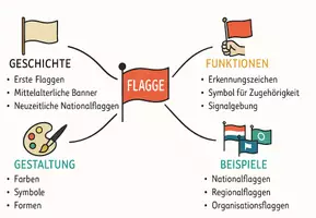 Vorschau - Arbeitsblätter - Arbeitsblatt zum Thema "Flagge" + Onlineübung & MP3 + Mindmap + Infografik - Seite 2