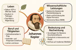 Vorschau - Arbeitsblätter - AB mit Fragen zum Thema "Johannes Kepler" + Lösungsblatt + Mindmap + Infografik - Seite 2