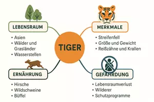 Vorschau - Arbeitsblätter - Arbeitsblatt "Tiger" + Onlineübung & MP3 + Mindmap + Infografik - Seite 2