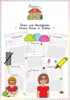 Vorschau - Arbeitsblätter - Daten und Häufigkeiten – Unsere Klasse in Zahlen (Mathematik / Sachunterricht) - Deckblatt