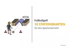 Vorschau - Stationenlernen - Fußballgolf: 10 Stationskarten für den Sportunterricht - Seite 1