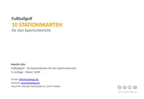 Vorschau - Stationenlernen - Fußballgolf: 10 Stationskarten für den Sportunterricht - Seite 2