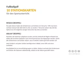 Vorschau - Stationenlernen - Fußballgolf: 10 Stationskarten für den Sportunterricht - Seite 3